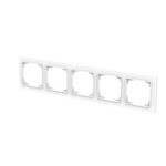 ABB - Cadre de finition 5 gang studio blanc mat - Busch-art linear - 2CKA001754A4874 – Image 3