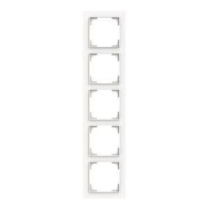 ABB - Cadre de finition 5 gang studio blanc mat - Busch-art linear - 2CKA001754A4874