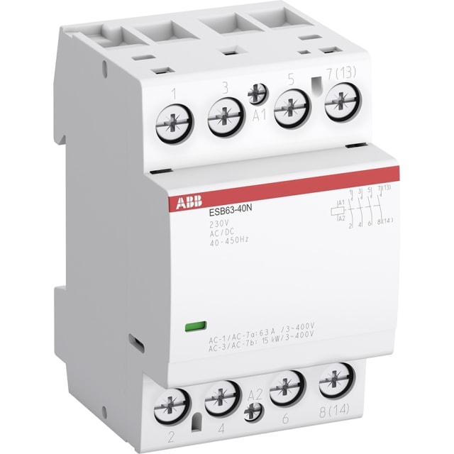 ABB - Contacteur d'install. modulaire 4 NO Tension circuit de comm.: 230VAC/DC - 1SAE351111R0640 ABB - Contacteur d'install. modulaire 4 NO Tension circuit de comm.: 230VAC/DC - 1SAE351111R0640