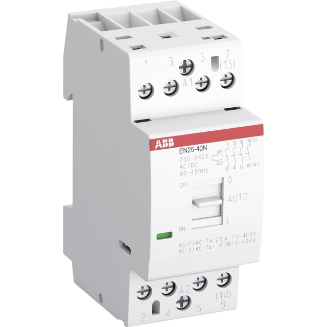 ABB - Contacteur d'installation modulaire 4 NO contacts Tension circuit de commande: 2 - 1SAE232111R0640 ABB - Contacteur d'installation modulaire 4 NO contacts Tension circuit de commande: 2 - 1SAE232111R0640