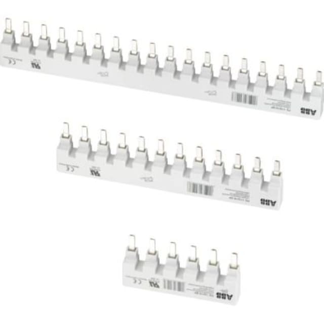 ABB PS-BP Peigne de raccordement Peigne de raccordement 3 6 16 pôles pour disjoncteurs modulaires, barrette blanche à dents métalliques