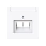 ABB - Plaque centrale Raccordement des données 2 gang studio blanc - Busch-art linear - 2CKA001710A4231