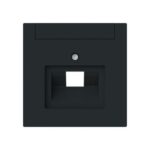 ABB - Plaque centrale Raccordement des données simple noir mat - Busch-art linear - 2CKA001710A4226