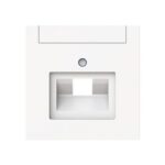 ABB - Plaque centrale Raccordement des données simple studio blanc mat - Busch-art lin - 2CKA001710A4224 – Image 4