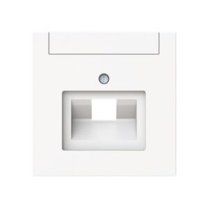 ABB - Plaque centrale Raccordement des données simple studio blanc mat - Busch-art lin - 2CKA001710A4224
