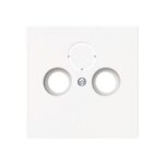 ABB - Plaque centrale TV / Radio / SAT triple studio blanc mat - Busch-art linear - 2CKA001724A4437