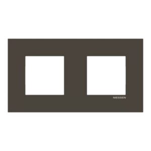 ABB - Plaque de recouvrement 2 gang anthracite Entraxe 71 mm - Zenit - 2CLA227200Z1801