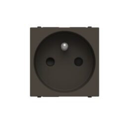 Prise de courant avec terre anthracite, surface mat