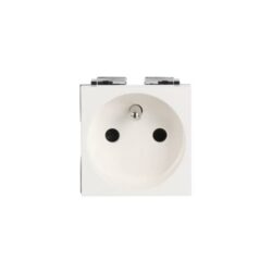 ABB - Prise de courant pin-terre bornes enfichables 2M Blanc - Zenit - 2CLA228760N1101