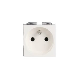 ABB - Prise de courant pin-terre bornes enfichables 2M Blanc - Zenit - 2CLA228760N1101