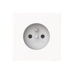 ABB - Prise de courant pin-terre studio blanc mat - Busch-Art Linear - 2CKA002017A1906