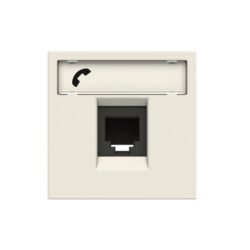 ABB - Prise téléphonique RJ12- 2M - Blanc - 2CLA221760N1101