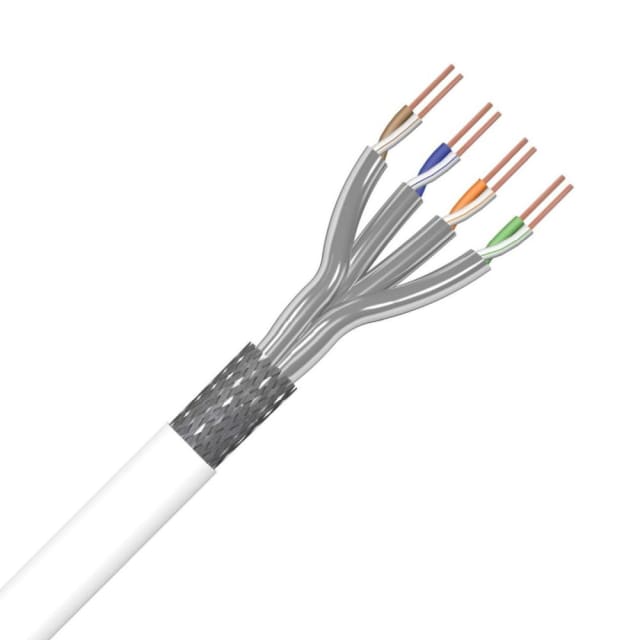 Câble réseau S/FTP Cat ACOME détail produit Détails visibles de Câble réseau S/FTP Cat 6A 4 paires LSOH blanc pour Câbles FTP