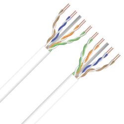 Détails visibles de Câble réseau Ethernet RJ45 Cat 6 U/UTP LSOH blanc pour Câbles UTP