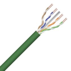 Détails visibles de Câble réseau Ethernet Cat 6 U/UTP LSOH vert pour Câbles UTP