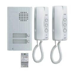 Kit parlophone 2 fils pour 2 appartements, configuration visible