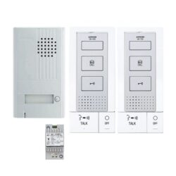 Kit interphone audio mains libres 1 bouton, configuration visible