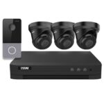 AIPHONE - Pack CCTV IP 3x cam tourelle 4MP + enreg + portier - A50000003