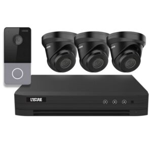 AIPHONE - Pack CCTV IP 3x cam tourelle 4MP + enreg + portier - A50000003