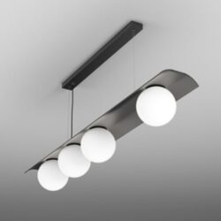 AQFORM - MODERN BALL WP x4 LED asymmetry M930 DALI suspended black structure - 59823-M930-D0-DA-12