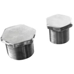 Détails visibles de Bouchon obturateur laiton nickelé 1-1/4 NPT pour Bouchon