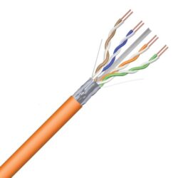 Câble réseau Cat 6 F/UTP LSOH orange, configuration visible