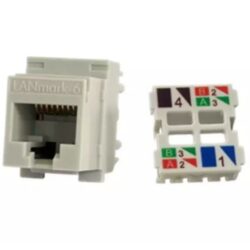 Aginode Belgium - LANMARK-6 EVO SNAP-IN CONNECTOR CATEGORY 6 NON BLINDE - NOUVEAU GENERATION - N420.660-03