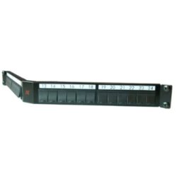 Aginode Belgium - LANmark Angled Patch Panel 24 Snap-In Black - N521.671