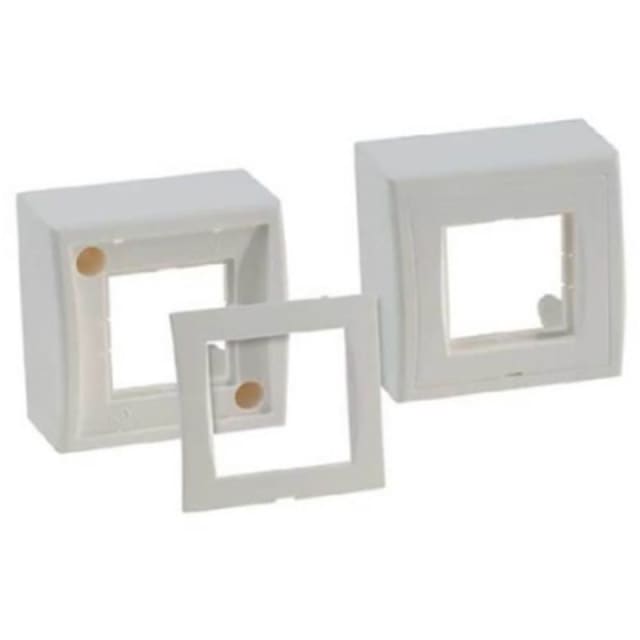 Boîtier saillie blanc LANmark Aginode Belgium Boîtier de montage en saillie blanc 45 x 45 avec cadre pour appareillage