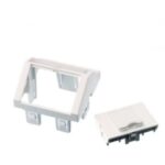 Aginode Belgium - LANmark EU Style Angled 45 x 45 Module 1 Snap-In White - N423.520