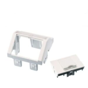 Aginode Belgium - LANmark EU Style Angled 45 x 45 Module 1 Snap-In White - N423.520