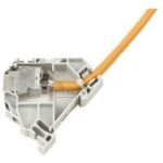 Aginode Belgium - LANmark Industry Preloaded DIN Rail Mount 1 Cat 6A Grey (1PACK=12P) - N20I.004