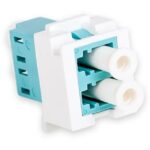 Aginode Belgium - LANmark-OF Duplex LC Snap-In Adaptor Multimode Aqua - N205.617