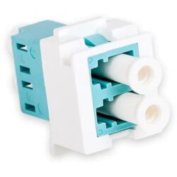 Aginode Belgium - LANmark-OF Duplex LC Snap-In Adaptor Multimode Aqua - N205.617