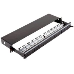 Aginode Belgium - LANmark Patch Panel 24 Snap-In Sliding Black - N521.663BK
