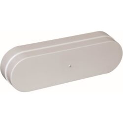 Bouchon rigide plastique blanc pour conduit 60x200 équivalent Ø125