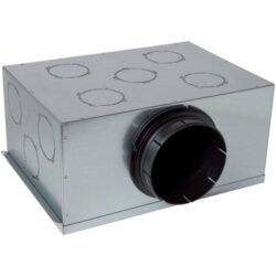 Caisson métallique de distribution avec piquage circulaire D160 sur face avant