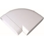 Aldes - Coude 90° - horizontal - équivalent Ø125mm - 60x200 (conduit rigide plastique mi - 11023973