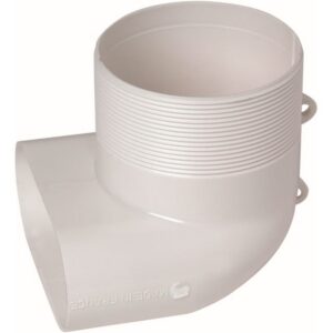 Aldes - Coude mixte - vertical - équivalent Ø80mm - 40x100 (conduit rigide plastique min - 11023002