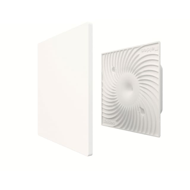 Aldes Kit grille intérieure murale plafond D125 blanc Grille intérieure murale plafond blanche D125 avec motif spiralé et panneau frontal amovible