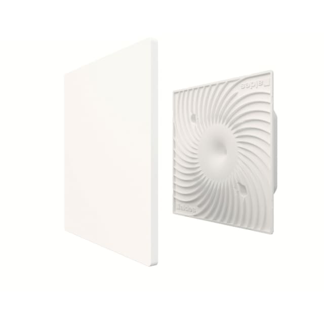 Aldes Kit grille d aération D80 blanc Kit grille d aération murale ou plafond D80 blanc avec façade carrée et motif circulaire central