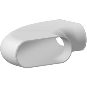Aldes - Optiflex - Coude - 90° - ovale - vertical - blanc - 11091859