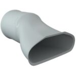 Aldes - Optiflex - Raccord mixte droit ovale /circulaire - Ø90mm - 11091896