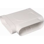 Aldes - Té 90° H - équivalent Ø125mm - 60x200 (conduit rigide plastique minigaine) - 11023980