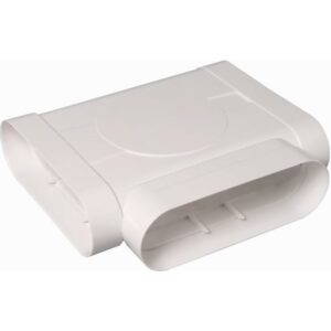 Aldes - Té 90° H - équivalent Ø125mm - 60x200 (conduit rigide plastique minigaine) - 11023980