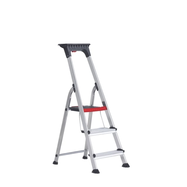 Altrex Double Decker Escabeau 3 marches Escabeau domestique aluminium 3 marches avec plateforme et marches antidérapantes