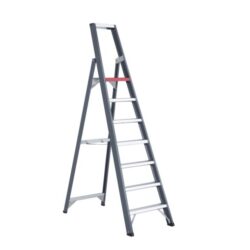Escabeau simple accès 7 marches 3,65 m EN131, configuration visible
