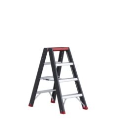 Escabeau double accès 4 marches TDO, en aluminium