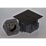 Arpi by Lithoss - Floor socket IP66 - 2P+T FR/BE Black Stainless Steel Brushed - AR7161318 – Image 2