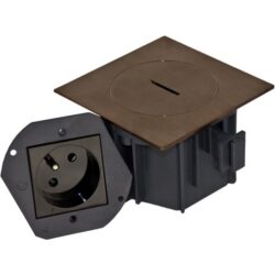 Arpi by Lithoss - Floor socket IP66 - 2P+T FR/BE Bronze Stainless Steel Brushed - AR7161317